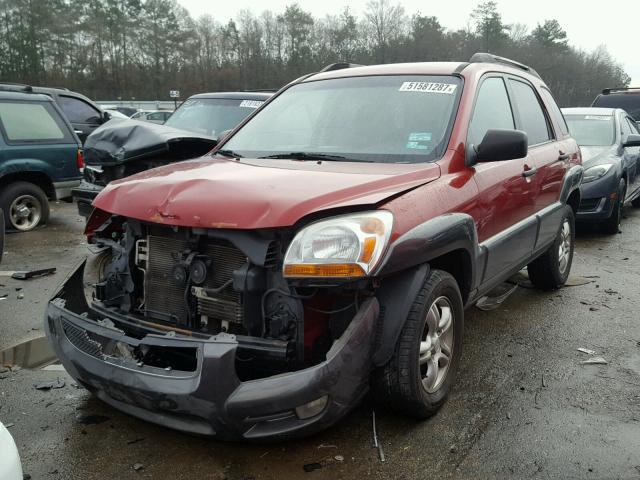 KNDJF723377344233 - 2007 KIA SPORTAGE E RED photo 2