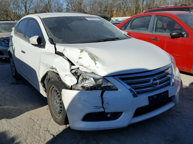 3N1AB7AP0DL637128 - 2013 NISSAN SENTRA S WHITE photo 1