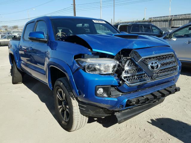 3TMAZ5CN8HM050684 - 2017 TOYOTA TACOMA DOU BLUE photo 1