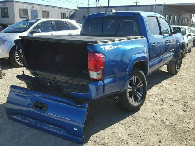 3TMAZ5CN8HM050684 - 2017 TOYOTA TACOMA DOU BLUE photo 4