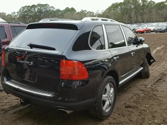 WP1AB29P75LA61232 - 2005 PORSCHE CAYENNE S BLACK photo 4