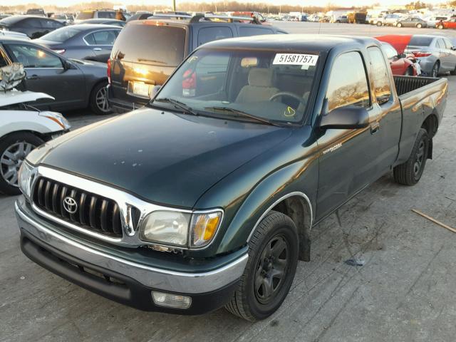 5TEVL52N52Z128109 - 2002 TOYOTA TACOMA XTR GREEN photo 2