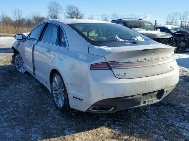 3LN6L2JK6FR615573 - 2015 LINCOLN MKZ WHITE photo 3