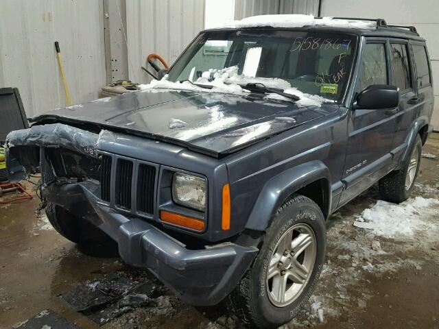 1J4FF58S81L546471 - 2001 JEEP CHEROKEE C BLUE photo 2