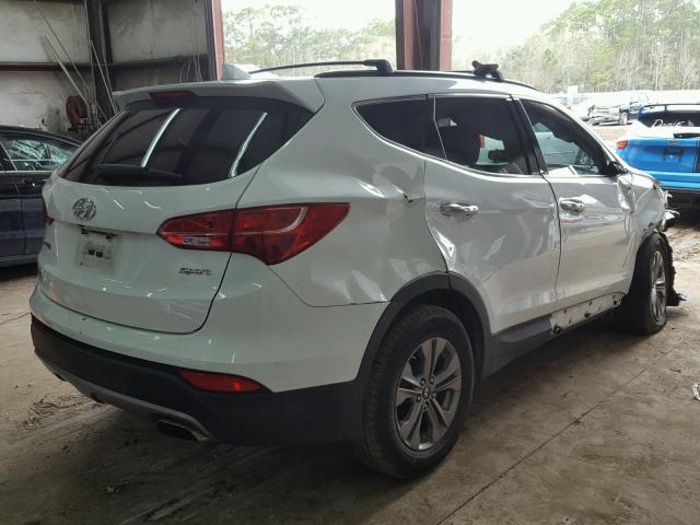 5XYZU3LB7FG303404 - 2015 HYUNDAI SANTA FE S WHITE photo 4