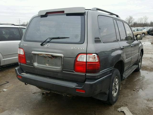 JTJHT00W023520888 - 2002 LEXUS LX 470 SILVER photo 4