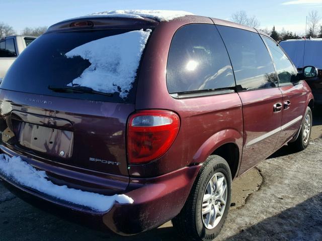 1B4GP45332B741591 - 2002 DODGE CARAVAN SP BURGUNDY photo 4