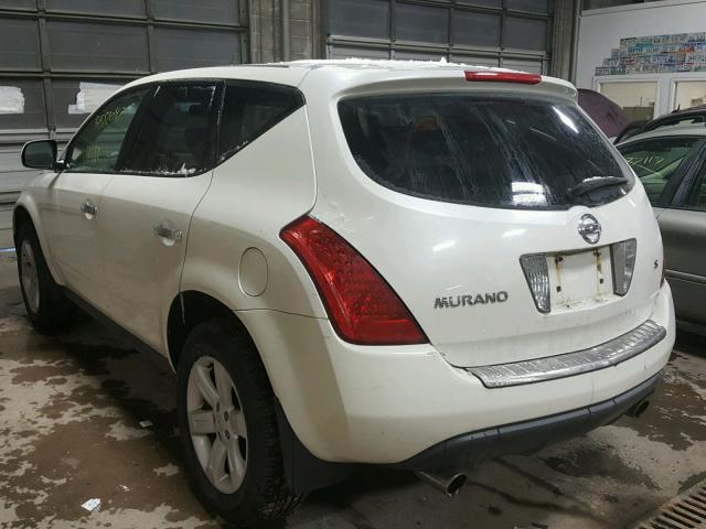 JN8AZ08TX6W414406 - 2006 NISSAN MURANO SL WHITE photo 3