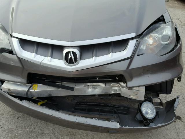 5J8TB18598A003242 - 2008 ACURA RDX TECHNO GRAY photo 9