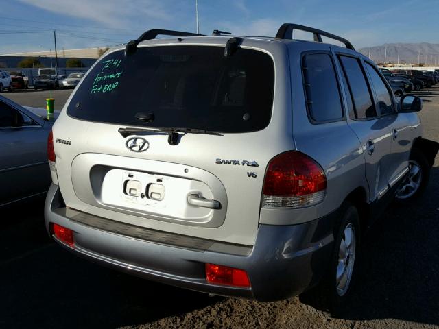 KM8SC13D45U914316 - 2005 HYUNDAI SANTA FE G SILVER photo 4