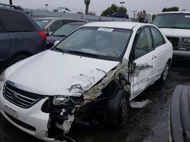 KNAFE122185544213 - 2008 KIA SPECTRA EX WHITE photo 2