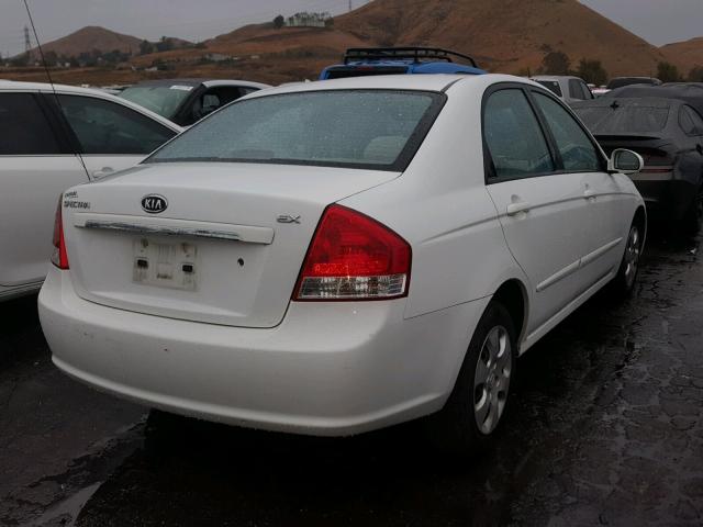 KNAFE122185544213 - 2008 KIA SPECTRA EX WHITE photo 4