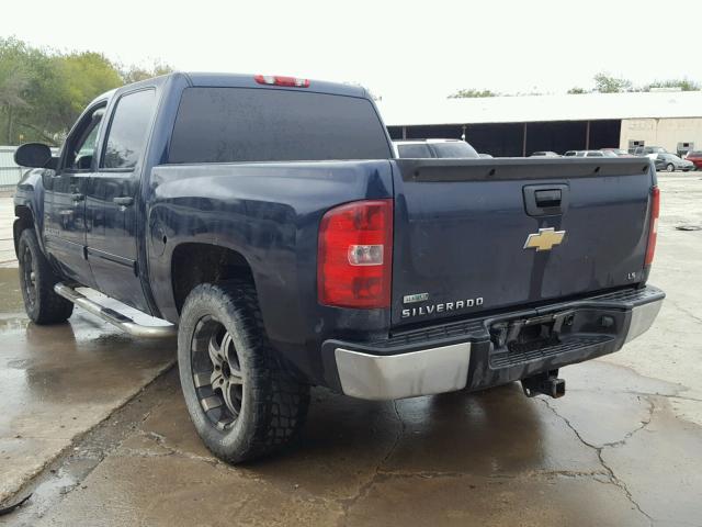 3GCRCREA5AG130387 - 2010 CHEVROLET SILVERADO BLUE photo 3