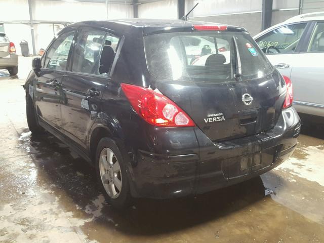 3N1BC13E69L477029 - 2009 NISSAN VERSA S BLACK photo 3