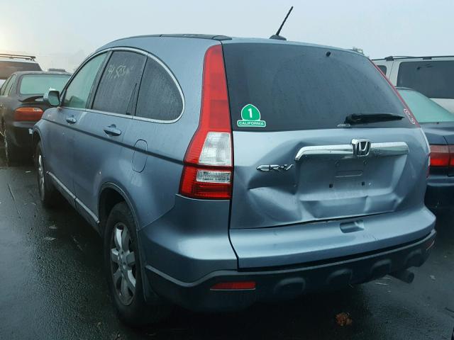 5J6RE48788L051171 - 2008 HONDA CR-V EXL BLUE photo 3