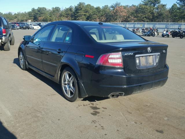 19UUA66248A022813 - 2008 ACURA TL BLACK photo 3