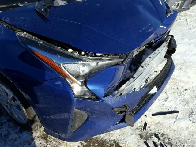 JTDKBRFU8G3512339 - 2016 TOYOTA PRIUS BLUE photo 9