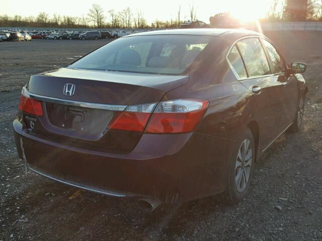 1HGCR2F37DA227185 - 2013 HONDA ACCORD LX MAROON photo 4