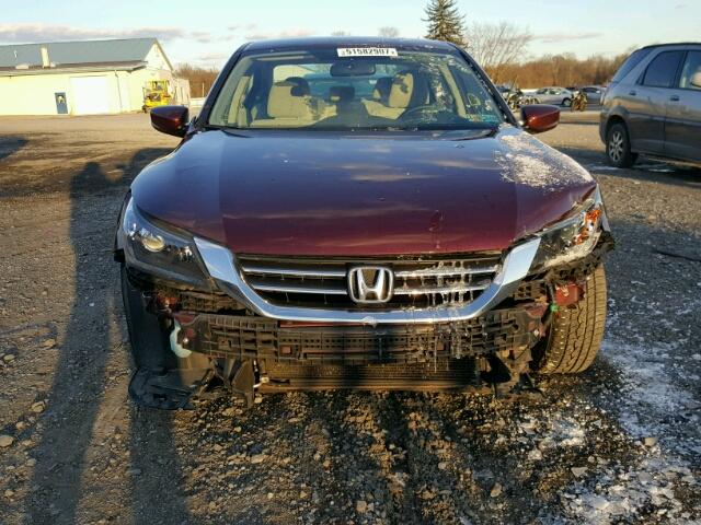 1HGCR2F37DA227185 - 2013 HONDA ACCORD LX MAROON photo 9