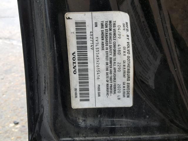 YV1LS55A5X2615416 - 1999 VOLVO S70 BLACK photo 10