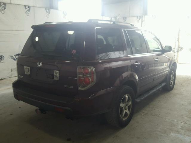 5FNYF18778B016590 - 2008 HONDA PILOT EXL PURPLE photo 4