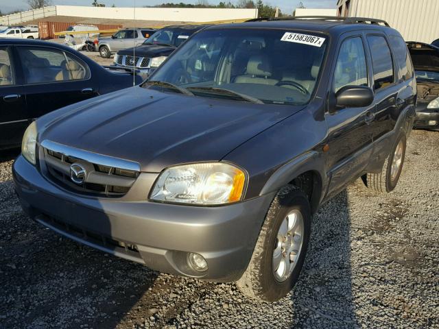 4F2CU09142KM28576 - 2002 MAZDA TRIBUTE LX GRAY photo 2