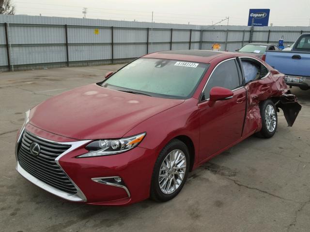 58ABK1GG3GU020438 - 2016 LEXUS ES 350 RED photo 2