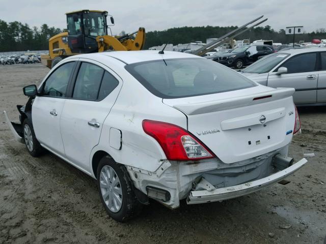 3N1CN7AP4FL846634 - 2015 NISSAN VERSA S WHITE photo 3