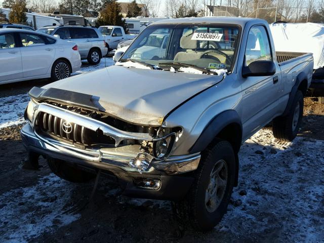 5TEPM62N81Z750696 - 2001 TOYOTA TACOMA SILVER photo 2