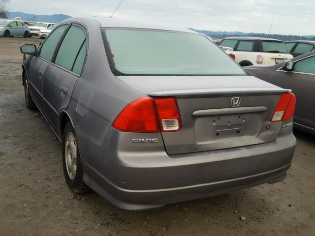 JHMES96694S004718 - 2004 HONDA CIVIC HYBR GRAY photo 3