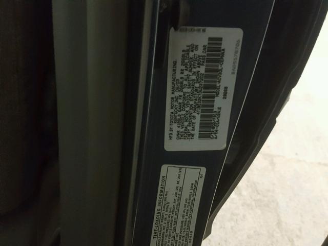 4T1BE32K73U237202 - 2003 TOYOTA CAMRY LE BLUE photo 10