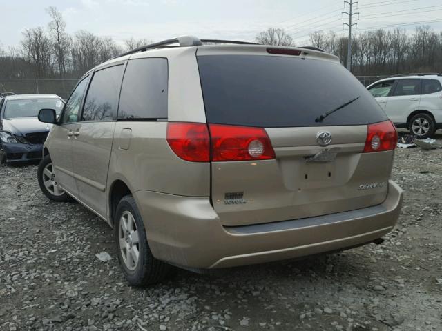 5TDZK23C18S136200 - 2008 TOYOTA SIENNA CE GOLD photo 3