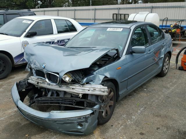 WBAET37422NG72459 - 2002 BMW 325 I TEAL photo 2