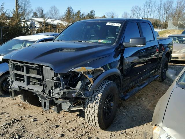 1C6RR7YT5HS838939 - 2017 RAM 1500 REBEL BLACK photo 2