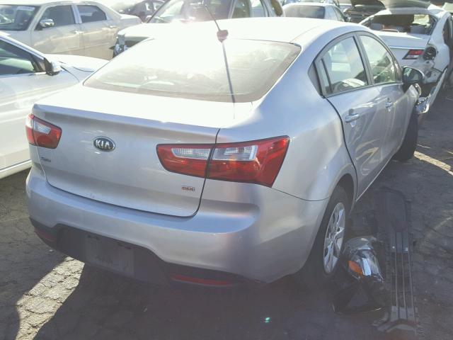 KNADM4A34F6504138 - 2015 KIA RIO LX Արծաթագույն լուսանկար 4