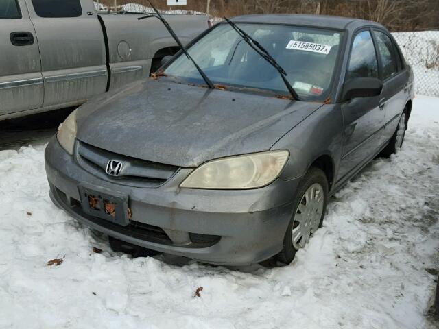 2HGES16544H633631 - 2004 HONDA CIVIC LX GRAY photo 2