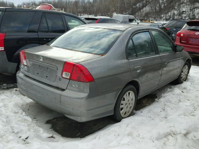 2HGES16544H633631 - 2004 HONDA CIVIC LX GRAY photo 4