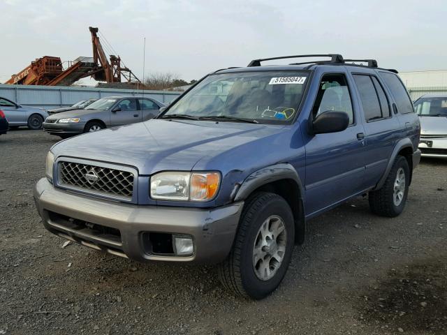 JN8DR07Y71W502459 - 2001 NISSAN PATHFINDER BLUE photo 2