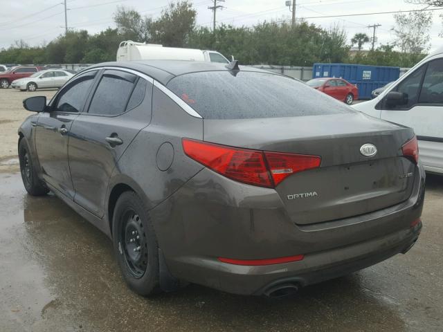 KNAGM4A74B5083053 - 2011 KIA OPTIMA LX BROWN photo 3