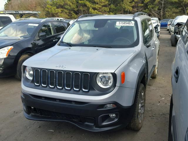 ZACCJBBT3GPD12332 - 2016 JEEP RENEGADE L SILVER photo 2