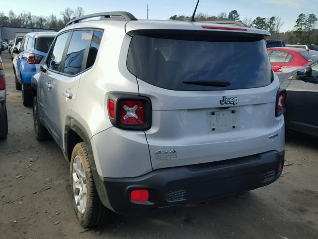 ZACCJBBT3GPD12332 - 2016 JEEP RENEGADE L SILVER photo 3