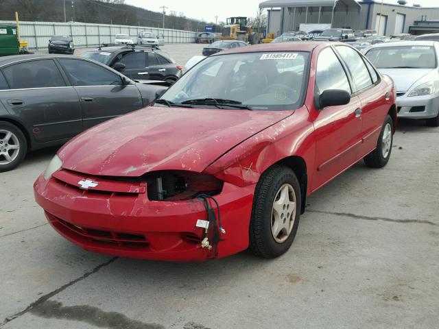 1G1JC52FX37299804 - 2003 CHEVROLET CAVALIER RED photo 2