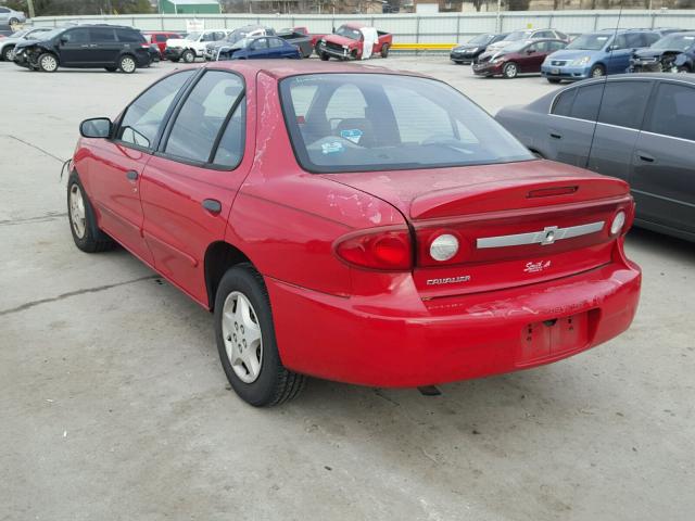 1G1JC52FX37299804 - 2003 CHEVROLET CAVALIER RED photo 3