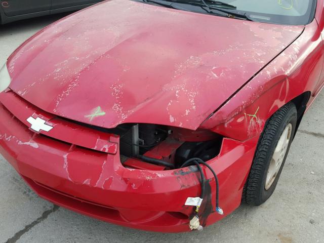 1G1JC52FX37299804 - 2003 CHEVROLET CAVALIER RED photo 9