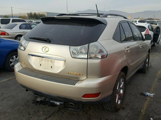 JTJGA31UX40017695 - 2004 LEXUS RX 330 GOLD photo 4