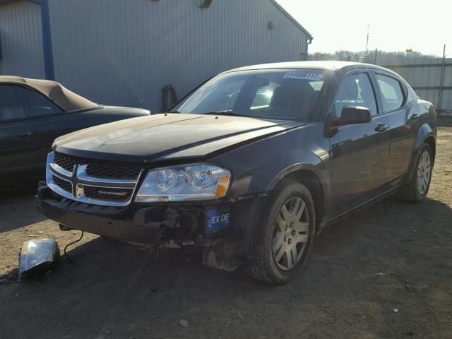 1C3CDZAB4CN290051 - 2012 DODGE AVENGER SE BLACK photo 2