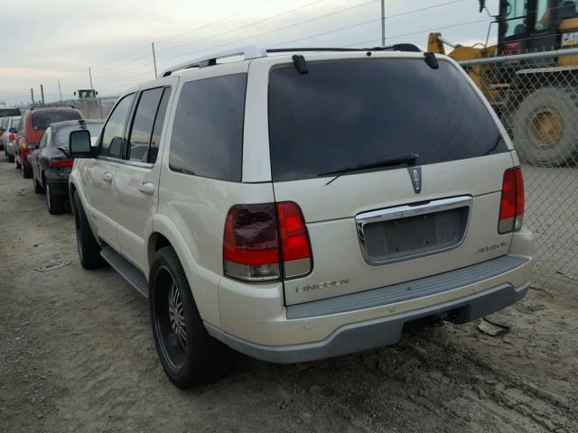 5LMEU68H85ZJ00642 - 2005 LINCOLN AVIATOR BEIGE photo 3