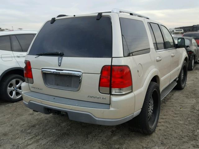 5LMEU68H85ZJ00642 - 2005 LINCOLN AVIATOR BEIGE photo 4