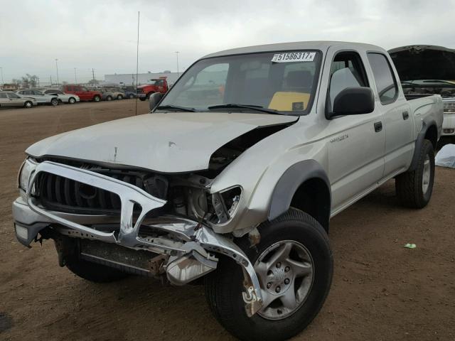 5TEGN92N13Z145842 - 2003 TOYOTA TACOMA DOU SILVER photo 2