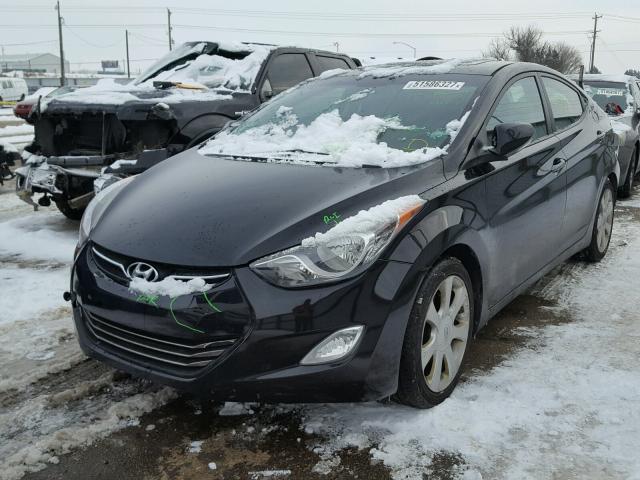 KMHDH4AE3CU193880 - 2012 HYUNDAI ELANTRA GL BLACK photo 2